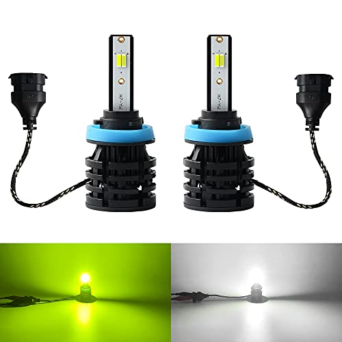 LED H8 H11 H16 ホワイト&イエロー　スマホ操作　ストロボ単色 e-auto fun LEDフォグランプ H8/H11/H16 HB3 HB4 HIR2 PSX26 CSP1860